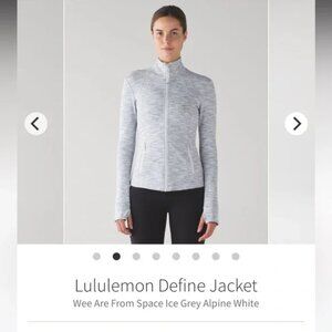 Lululemon Define Jacket Wee Are From Space Ice Grey Alpine White